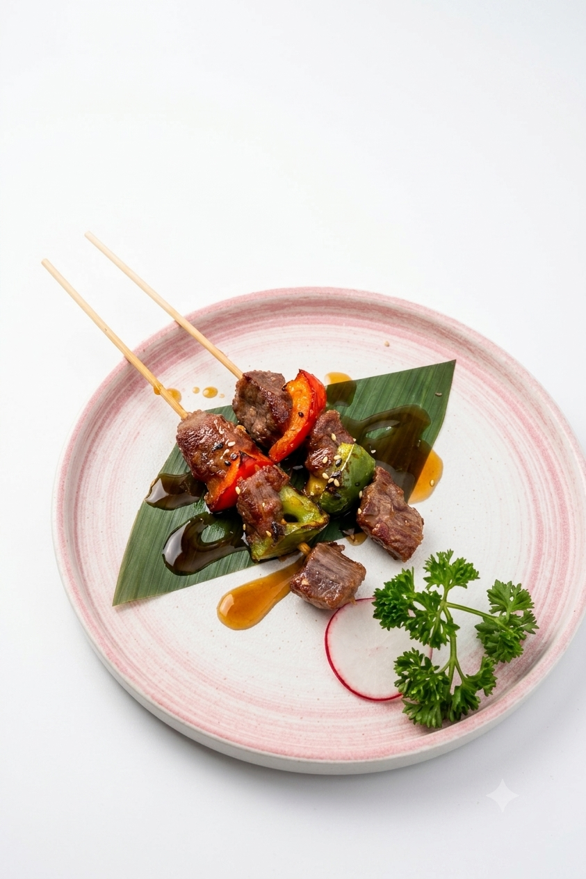 Grilled beef skewers